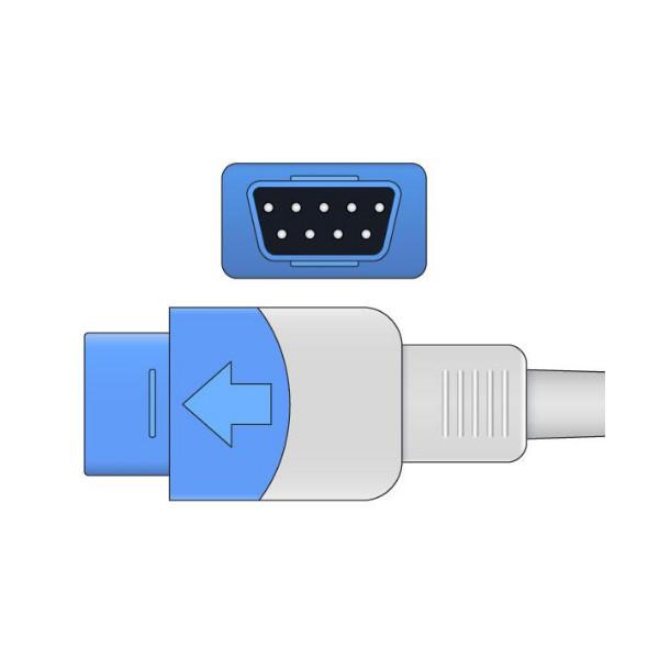 Precisão alta Comaptible GE Trusignal TS-F-D da ponta de prova do sensor do conector Spo2 de DB9 9P