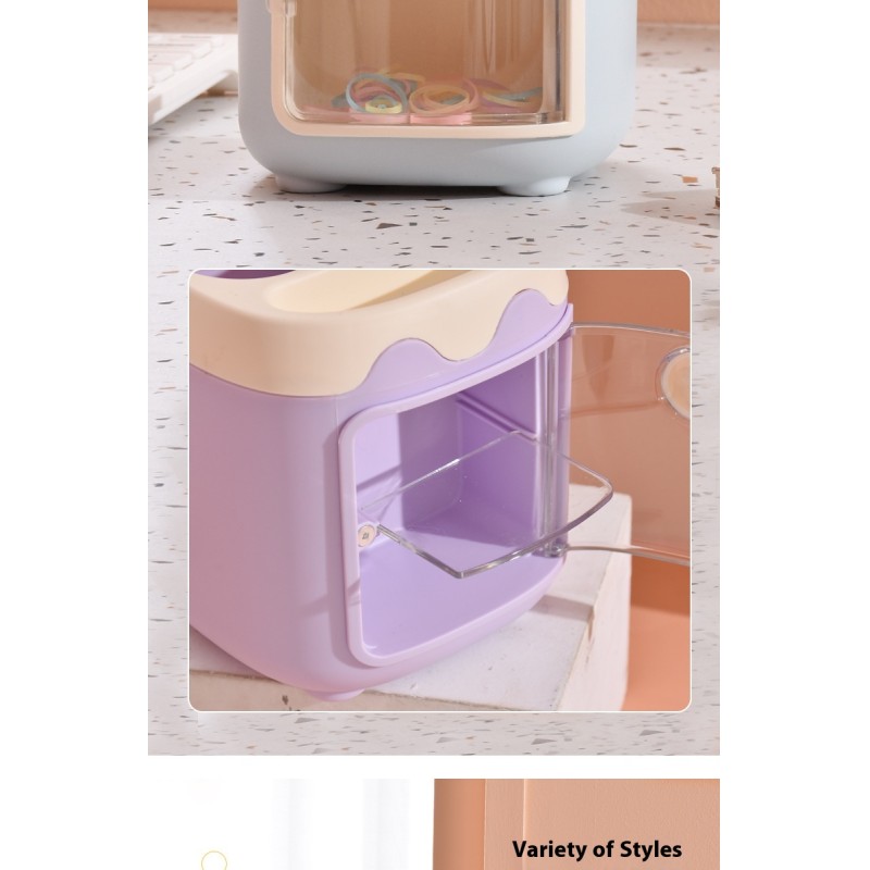 Manufacturer Wholesale Cute Dustproof Creative Pig Cosmetics Stationery Pen Holder Storage Office Desktop Storage Box