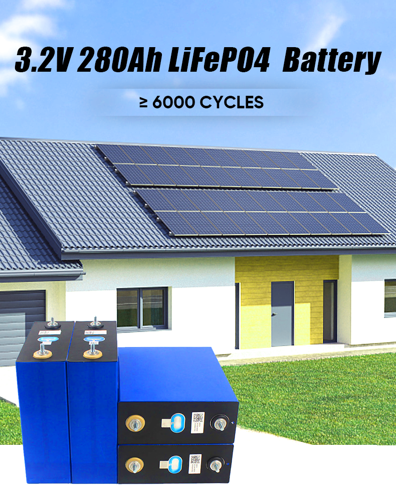CATL 280Ah LiFePO4 Cell 3.2V Prismatic Grade A Rechargeable Long Life Deep Cycle Battery for Solar Panel Off Grid Power Supply EV RV