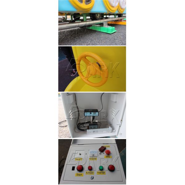 Outdoor Park Kiddy Ride Machine With Seven Seats Fiberglass And Plastic Material