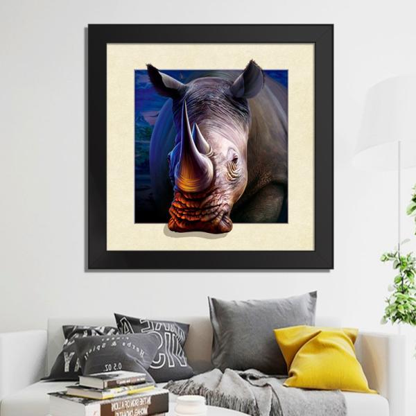 Custom Lenticular Image Printing For Gift , 5d Animal Collage Poster 15.7x15.7 Inches
