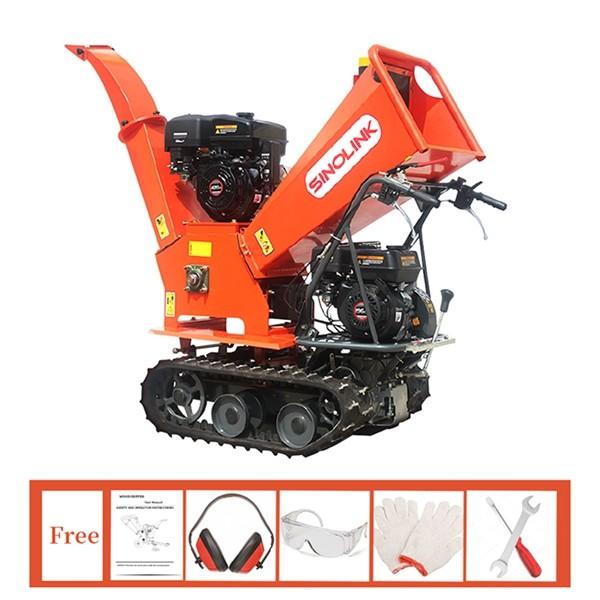 212cc Gas Powered Wood Chipper Shredder Electric Start Crawler 120mm