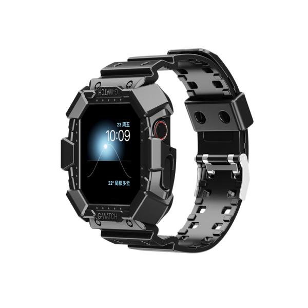 Correia de relógio integrada geada transparente para IWatch 7/6/5