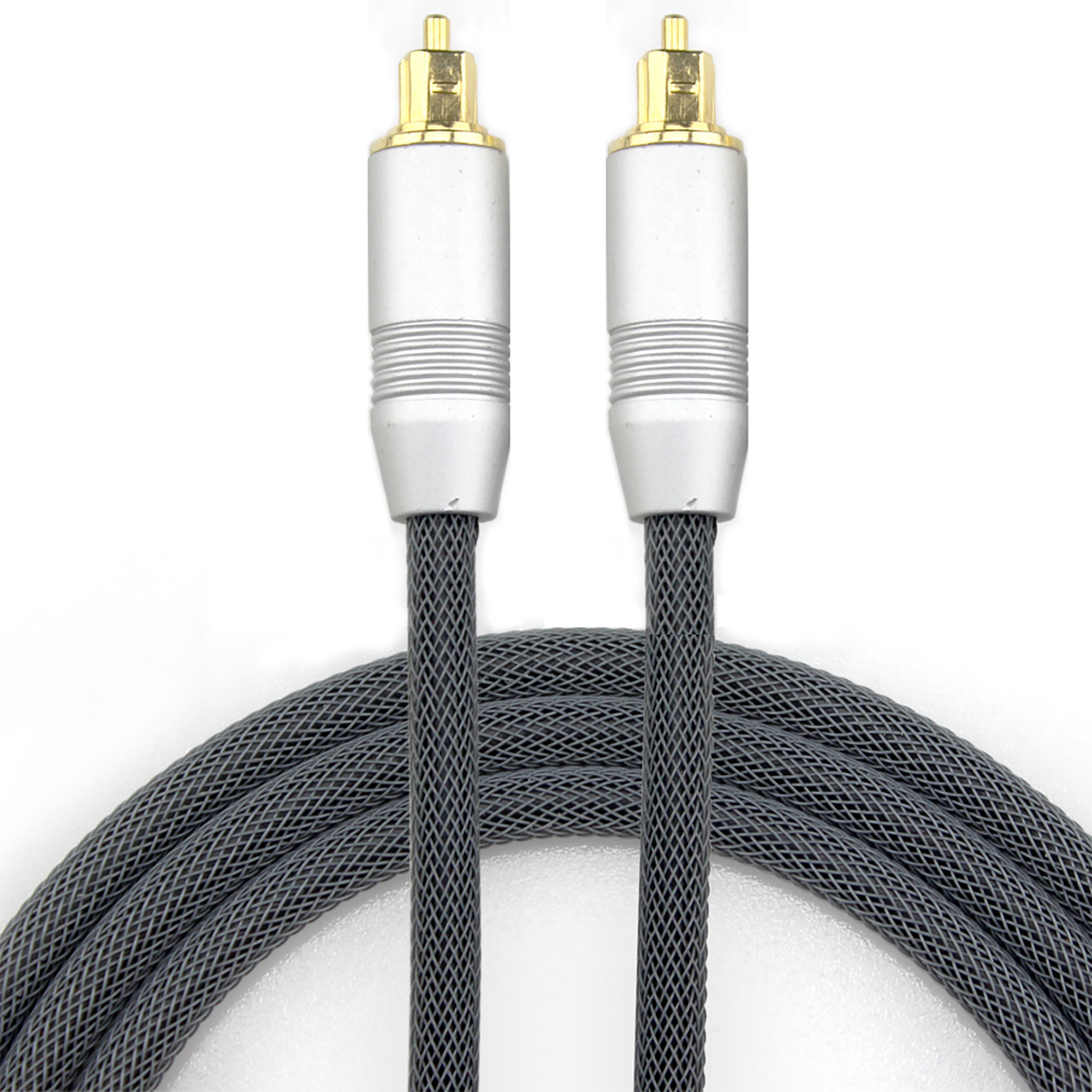 [Factory Outlet] Toslink покрытием золотой серебряный порт вязаная веревка для аудиофилов HiFi сабвуфер динамик 1,2 м 2 м