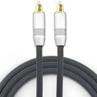 [Tomada de fábrica] Corda de malha de porta de prata dourada folheada a Toslink para alto-falante de alto-falante de alta fidelidade audiófilo 1,2 M 2 M