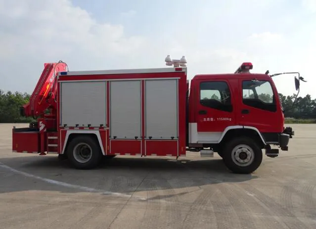 ISUZU Emergency Rescue Fire Vehicle Fvr 240HP 5tons Crane Rescue Fire Truck