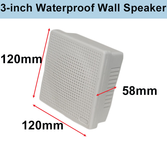 3 Inch Wall Mount Speaker 6W 3W ABS Waterproof Speaker 130-15KHZ
