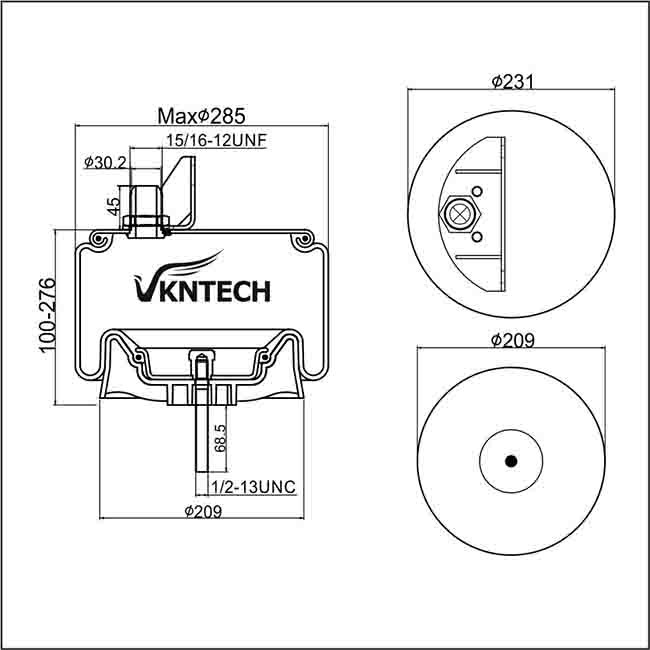 OEM W01-358-9622 мембраны весны воздуха системы подвеса резиновый для американского варочного мешка 1R11-221 тележки