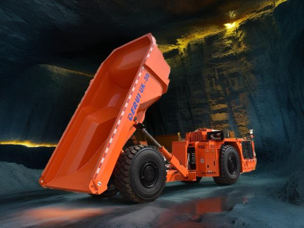 DRUK-30 Camião de descarga subterrâneo ROPS FOPS Veículo de mineração subterrânea certificado