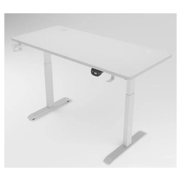 Custom Hospital Office Black Metal Laptop Table with 900mm Electric Height Adjustment