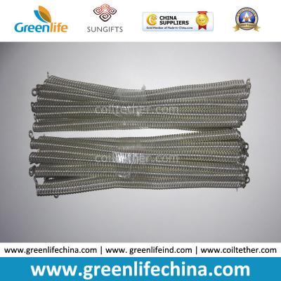 Fashionable Transparent 0.3wire 2.0cord 20cm Length Coiled Urethane Tether w/Screw Terminal Connectors