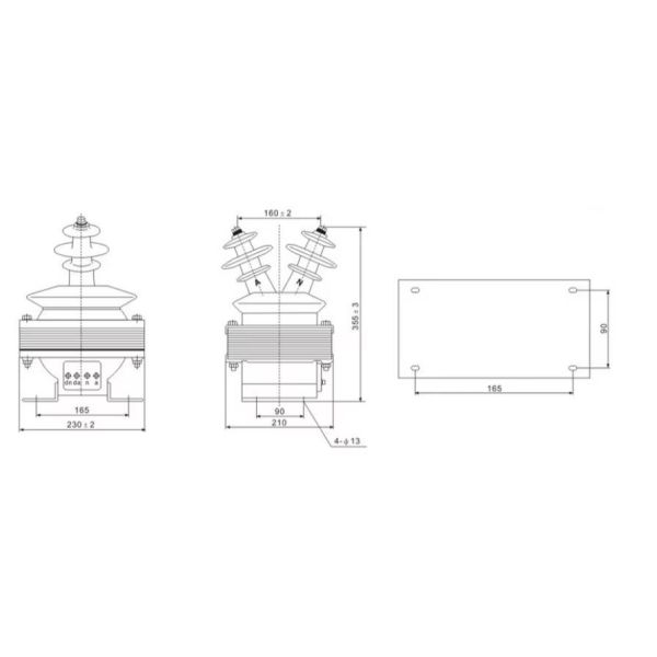 3kV / 6kV / 10kV CT PT Transformer Epoxy Resin CT Current Transformer With Double Winding Configuration