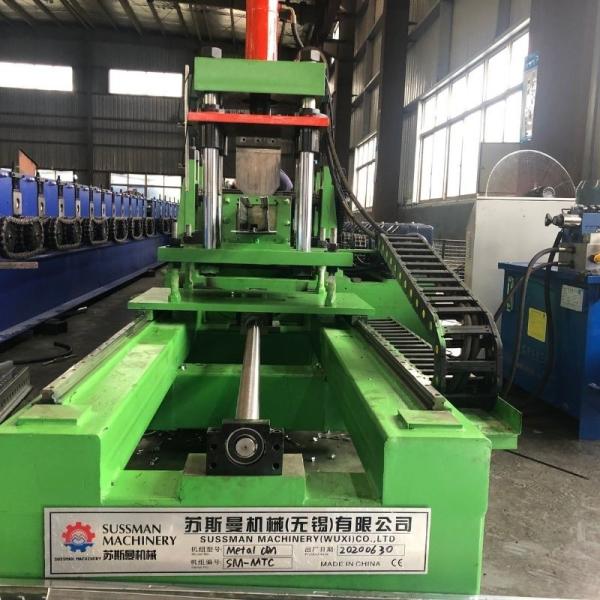 Galvanized Steel Deck Roll Forming Machine 0.7mm Vigas Hydraulic Cutting