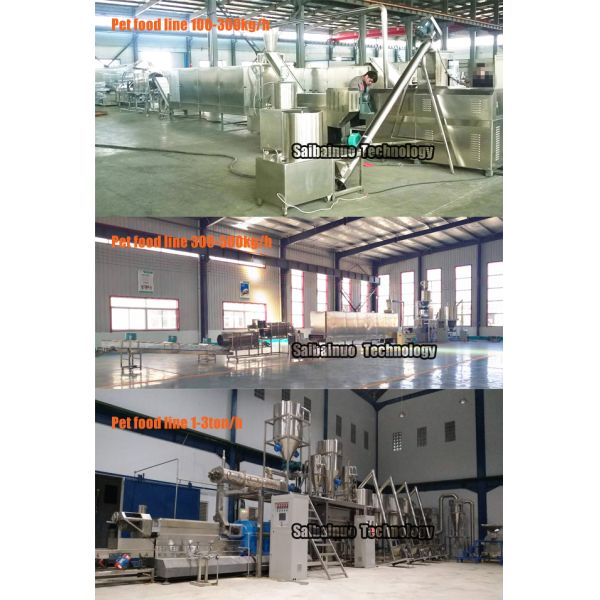 Ligne industrielle acier inoxydable 304 de production alimentaire d'animal familier d'alimentation des animaux