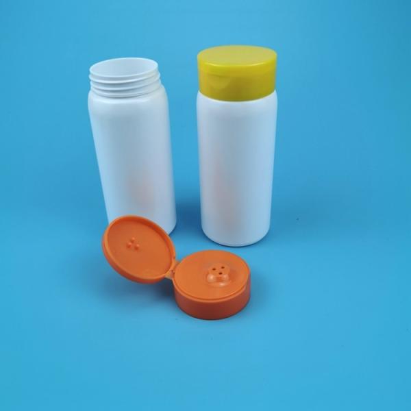 White 80g 100g 150g Plastic Loose Powder Jar With Flip Cap