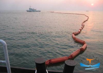 Easy Deployment Oil Spill Containment Boom , Pvc Oil Boom 20KN Strength