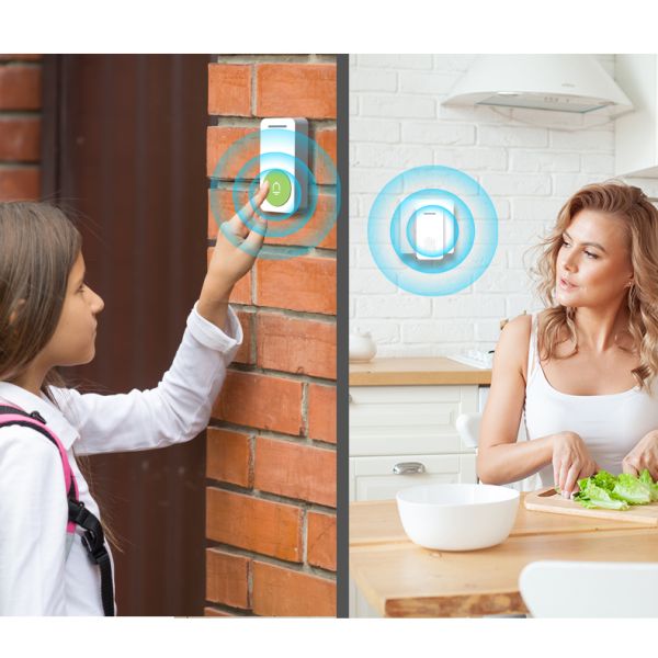 IPX4 водонепроницаемость 200 м Видео дверной звонок беспроводной длинной дальности 6 цветов