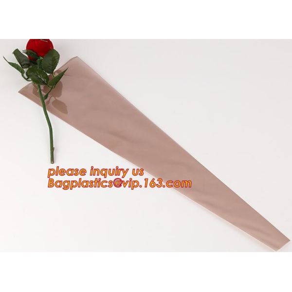 BOPP CPP Plastic fresh flower sleeve,romantic Valentine wrapping plastic flower sleeve,BOPP flower wrapping sleeve PACK