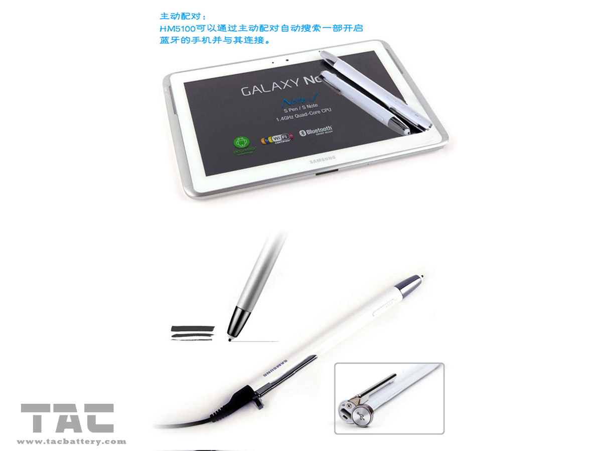 Миниая цилиндрическая батарея Lir08600 E-Cig полимера для ручки Samsung Bluetooth