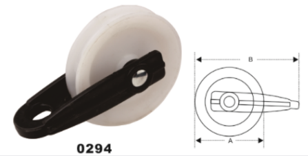 Nickel Plated Surface Clothesline Pulley Zinc Diecast Metal Pulley