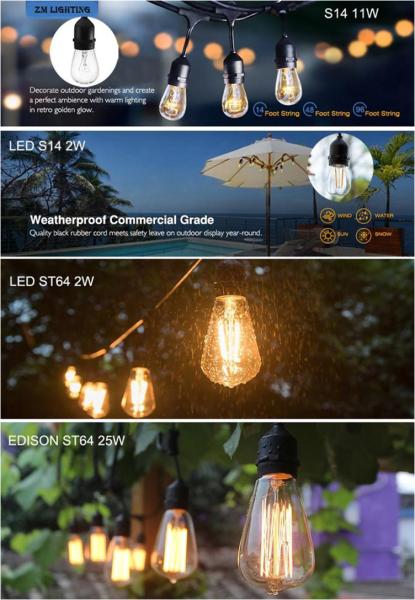 Wholesale Christmas E14 E26 E27 B22 Outdoor Waterproof String Light For Party Decoration