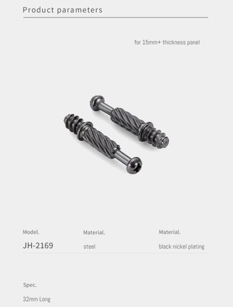 32 mm Mobiliário de gabinete Minifix Cam Bolt, Hardware de móveis para móveis de embalagem plana