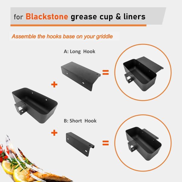 Blackstone Accessories Grease Catcher Rear Grease cup Disposable Foil Liners Grill Grease Collection Pan