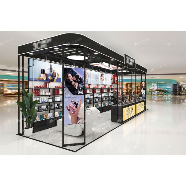 BKC024 Premium Skincare Kiosk Display Beauty Booth Design for Cosmetic Store Interior Design