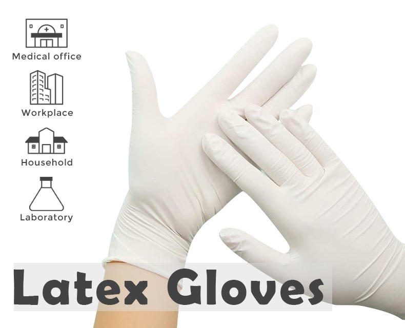 AQL 1.5 Single Use Examination Gloves Size S / M / L / XL Powdered Medical Gloves For Healthcare Industry