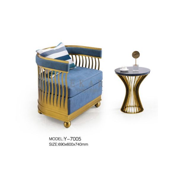 Metal Base Fashion Design Fabric Living Room Leisure Chair