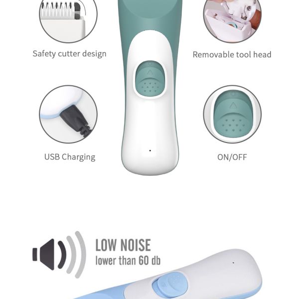 Radio recargable de cerámica eléctrica del condensador de ajuste USB de las podadoras de pelo del bebé