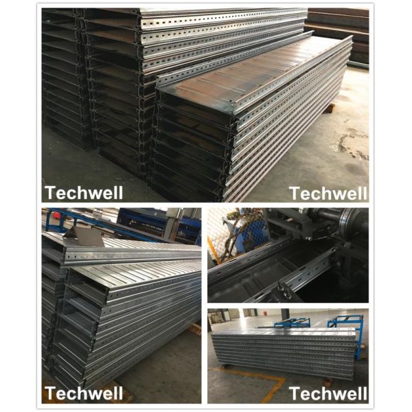 Hydraulic Pre - Punching Ladder Cable Tray Making Machine 0-15m/min