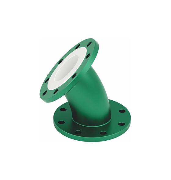 Flanged PTFE Lined Pipe Fittings  A105 Elbow type For Dyeing