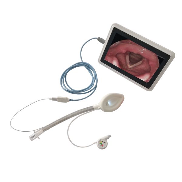 Video Reinforced Laryngeal Mask - Medical Silicone - Integrated Camera - Spiral Reinforcement-ISO