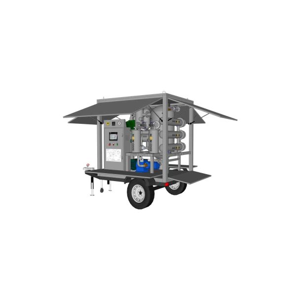 Outdoor Canopy Type Transformer Oil Purifier With Trailer 6000 Liter Per Hour