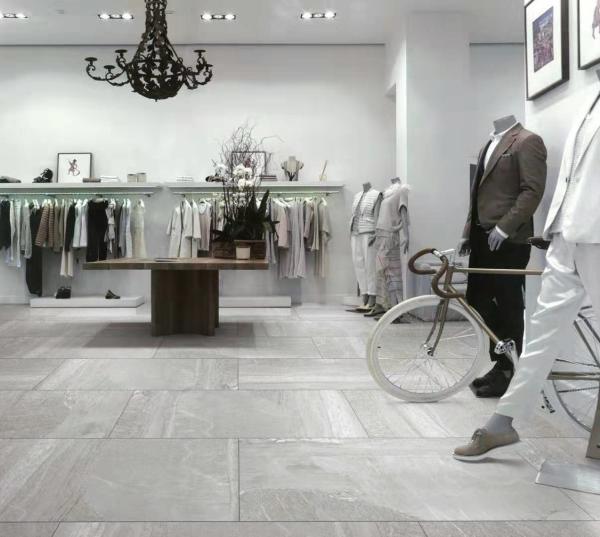 900*900MM Gray Ceramic Floor Tile Precision Design For Project Wall Decoration