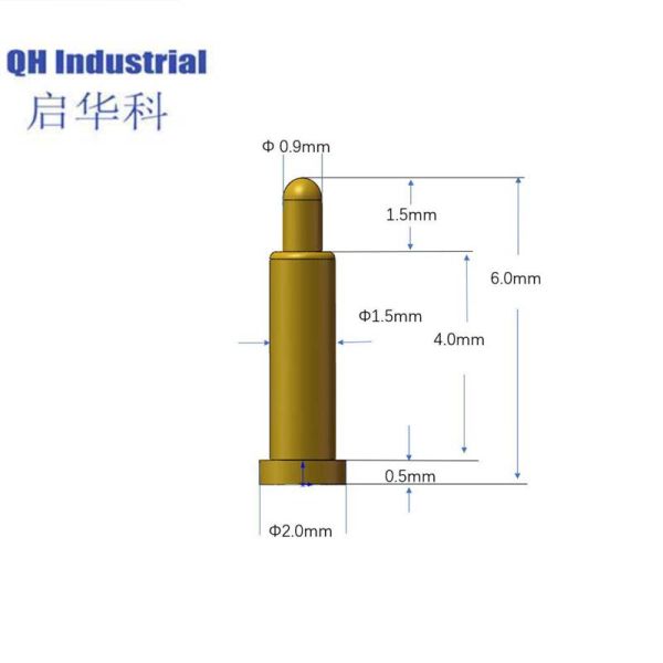 SMT 6.0 Length Stainless Steel Hiqh Recycling Double-End Brass C3604 Pogopin Pogo Pin