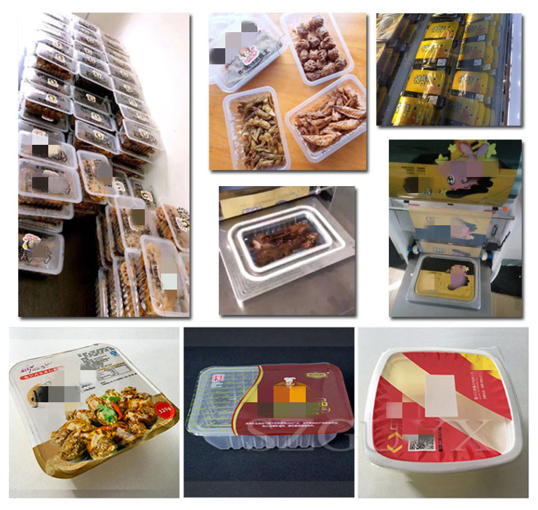 Industrial Fast Food Box Lunch Tray Sealing Machine with Customizable Hand Press Mold