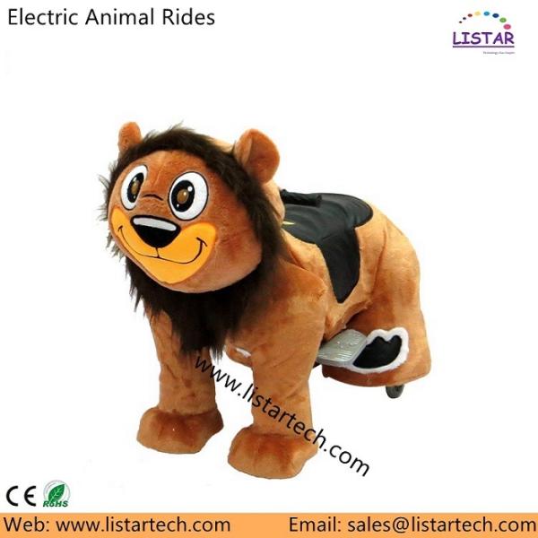 Motorized Plush Riding Animals Ride Walking, Animal Rides, Kiddie Ride, Battery Rides-Lion