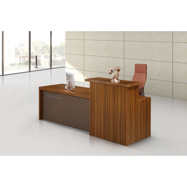Knock Down Compact Reception Desk , L Shaped Reception Desk For Commercial