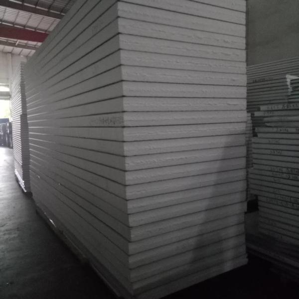 grey white EPS sandwich waterproof wall panels 1150-100-0.376mm for prefab buildings