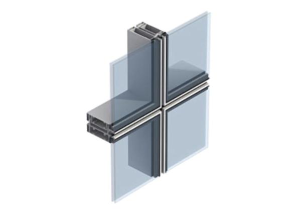 Energy Conservation Unitized Curtain Wall , Metal Curtain Wall For Architectural Building