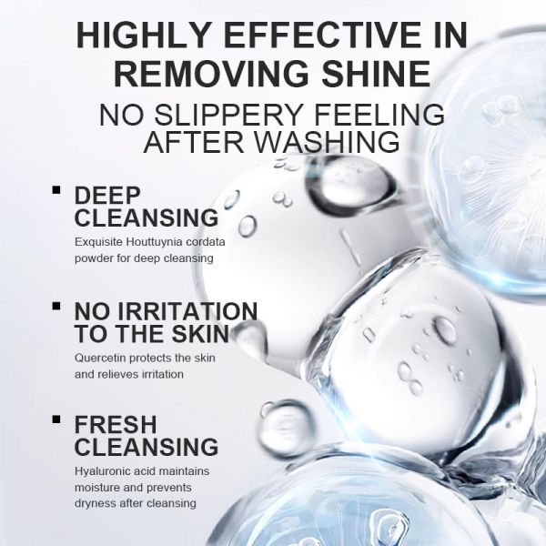 Quercetin PH Balanced Face Wash Cleanser Foam Oil Control Skin Lightening