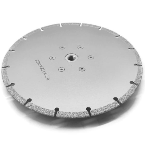 1.8mm espessura do núcleo de aço Disco de corte de diamante em vácuo para metal de alumínio de pedra