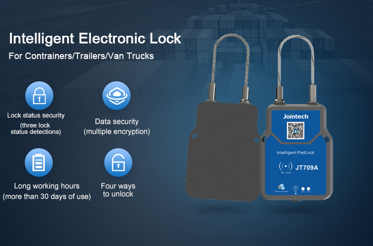 ПРИЛОЖЕНИЕ замка многоразового GPS уплотнения JT709A умное открывая Padlock GPS для контейнера