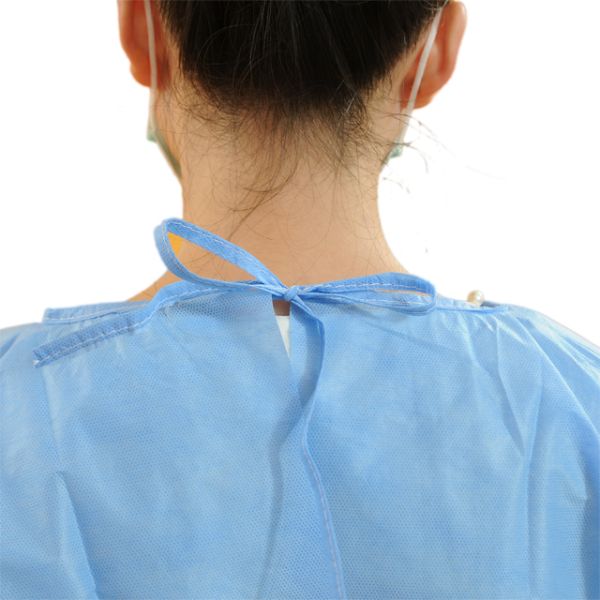 Economical Disposable Medical  PP Isolation Gown Knit Cuff for Hospitals