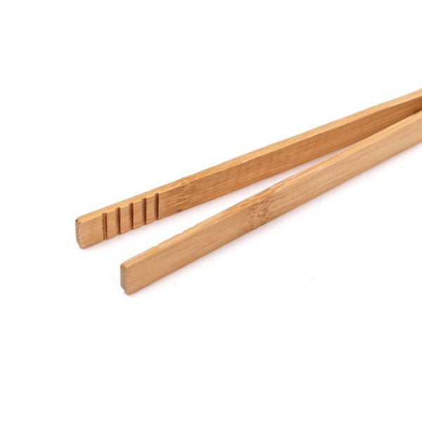 Cuisiner des pinces en bois des pinces à griller en bambou pour le fromage du bacon des muffins des fruits du pain