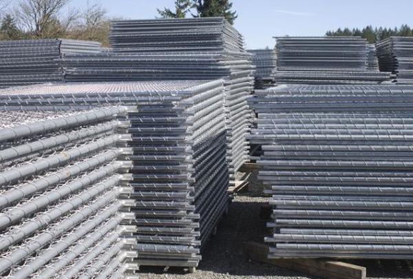 8'x12' temporary chain link fence panels diameter wire 11.5ga chain link mesh 2 x 2 tube 35mm wall thick 1.60mm