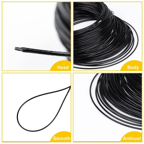 Acero inoxidable 316 Cuerdas de alambre recubiertas de PVC 1*19 para aplicaciones sin aleación