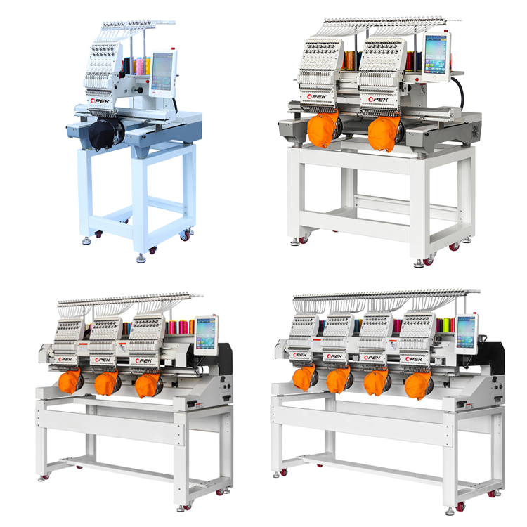 4 Head 3 2 Single Head Computerized Embroidery Machine with Worktable Size 210*110cm